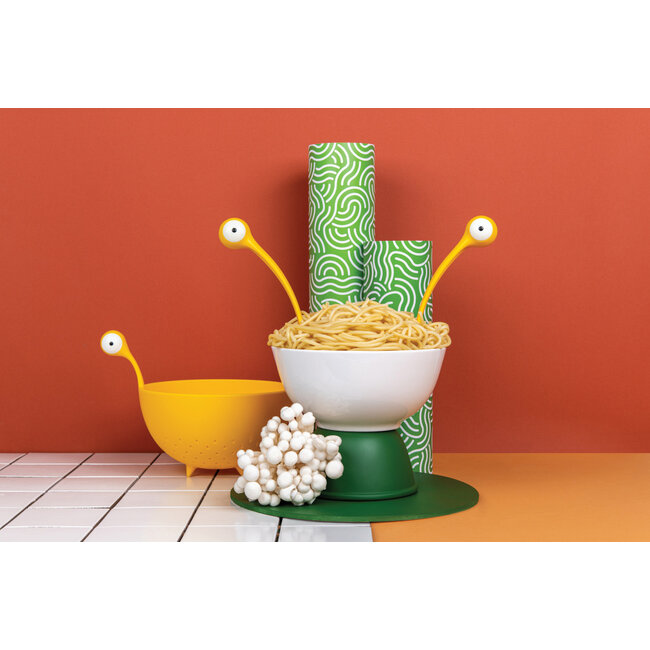 Ototo Pasta Monsters Siliconen Opschepset – Pastalepel & Opscheplepel – Geel