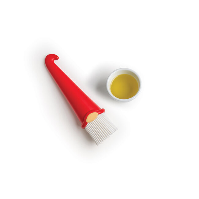Ototo Gnomeo Siliconen Bakkwast – Grappige Siliconenkwast Kabouter – Rood