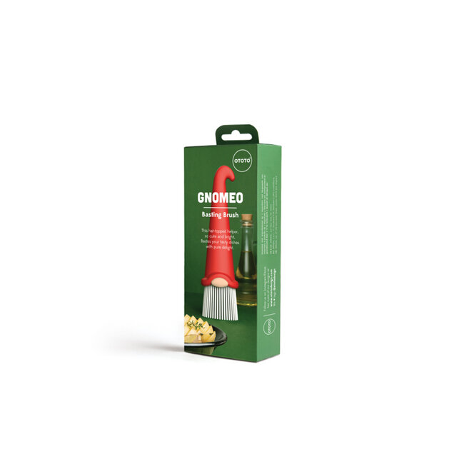 Ototo Gnomeo Siliconen Bakkwast – Grappige Siliconenkwast Kabouter – Rood