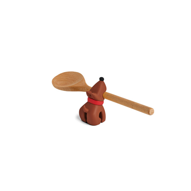 Ototo Buddy Lepelhouder en Stoomaflater – Siliconen Panbeschermer & Pootje – Bruin