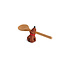 Ototo Buddy Lepelhouder en Stoomaflater – Siliconen Panbeschermer & Pootje – Bruin