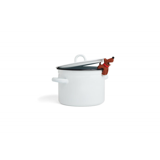 Ototo Buddy Lepelhouder en Stoomaflater – Siliconen Panbeschermer & Pootje – Bruin