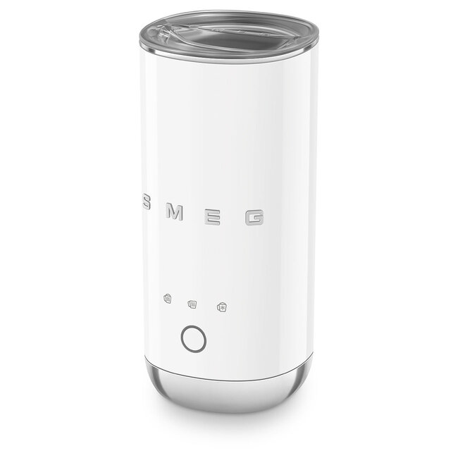 Smeg MFF02WHMEU Retro Melkopschuimer Jaren '50 – Keramische Antiaanbaklaag – Mat Wit