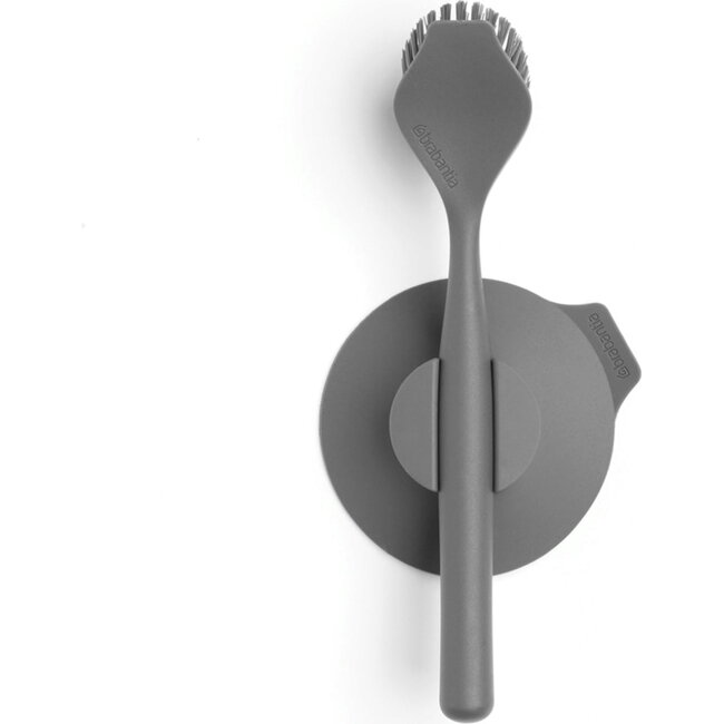 Brabantia SinkSide Afwasborstel Inclusief Gootsteenhouder met Zuignap – Dark Grey