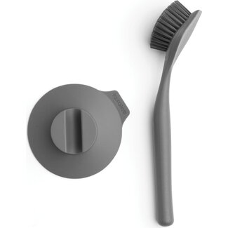 Brabantia Afwasborstel Met Zuignaphouder Dark Grey