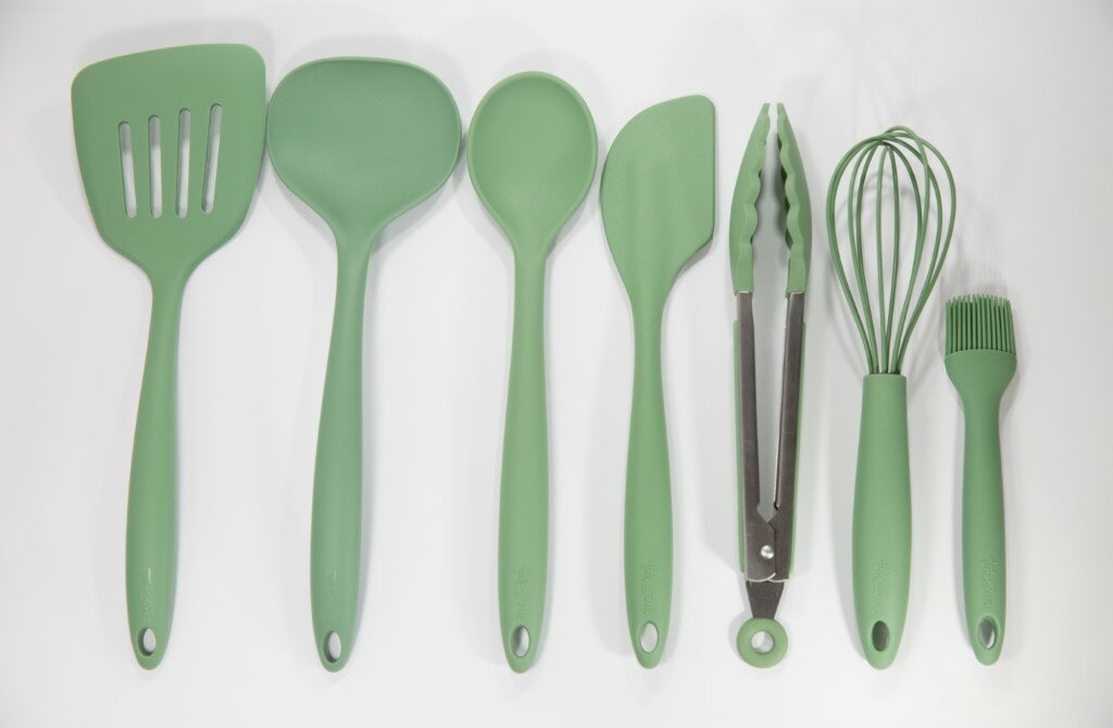 Tools2Cook Sage Green – Organisch en Krasvrij Siliconen Keukengerei