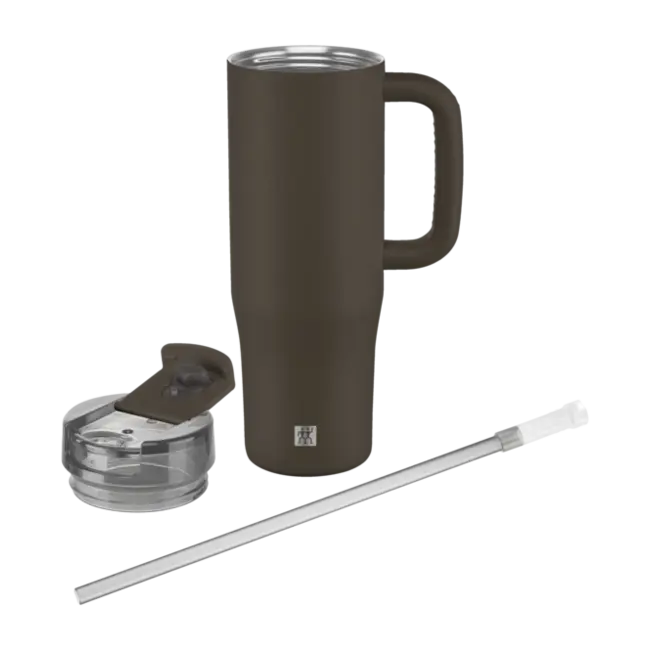 Zwilling Thermo Plus Travel Mug 900 ml – Vacuümgeïsoleerde Thermobeker met Rietje
