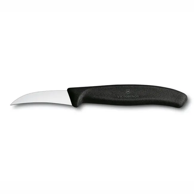 Victorinox Gebogen Schilmesjes 6 cm Zwart – 2-delige Set - Tourneermesjes