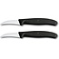 Victorinox Gebogen Schilmesjes 6 cm Zwart – 2-delige Set - Tourneermesjes