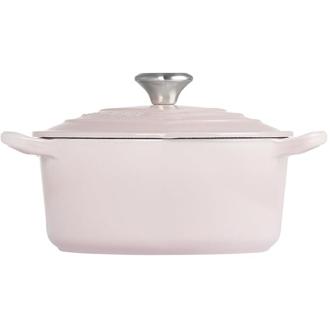 Le Creuset Geëmailleerde Gietijzeren Hartvormige Braadpan 20 cm Shell Pink – Luxe Stoofpan
