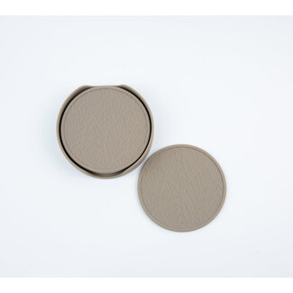 Tools2cook Siliconen set glas onderzetters 7-delig Nutmeg Grey