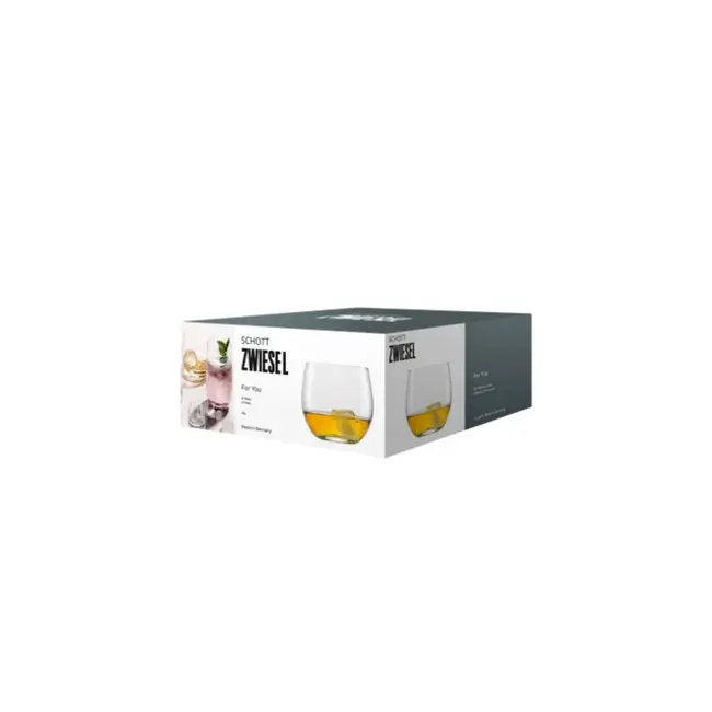 For You Whiskyglazenset 4-delig – Luxe Kristallen Tumblers 400 ml