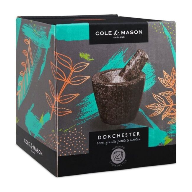 Cole & Mason Vijzel & Stamper Mini Dorchester 10 cm – Granieten Kruidenvijzel