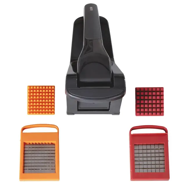 Zyliss Aardappel- en Groentesnijder – Fritespers met 2 RVS Messen 7 + 9 mm