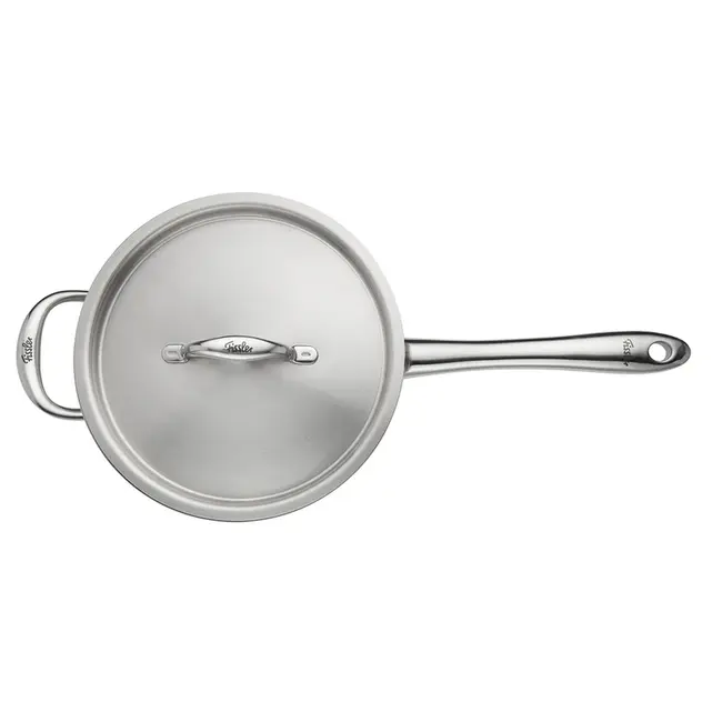 Fissler M5 Pro-Ply Hapjespan 24 cm met RVS Deksel – Met  Tegengreep - Professionele 5-Laags Sautépan