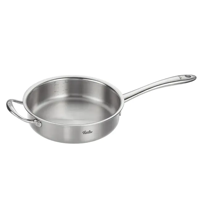 Fissler M5 Pro-Ply Hapjespan 24 cm met RVS Deksel – Met  Tegengreep - Professionele 5-Laags Sautépan