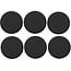 Tools2cook Siliconen Onderzetters voor Glazen & Bekers – 6 onderzetters met Houder – Black-Pepper