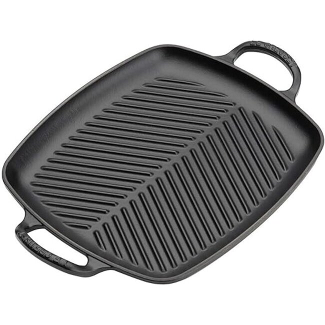 Le Creuset Rechthoekige Grillplaat Gietijzer MatZwart 30 cm – Grote Grillplaat (35 x 38 x 6)