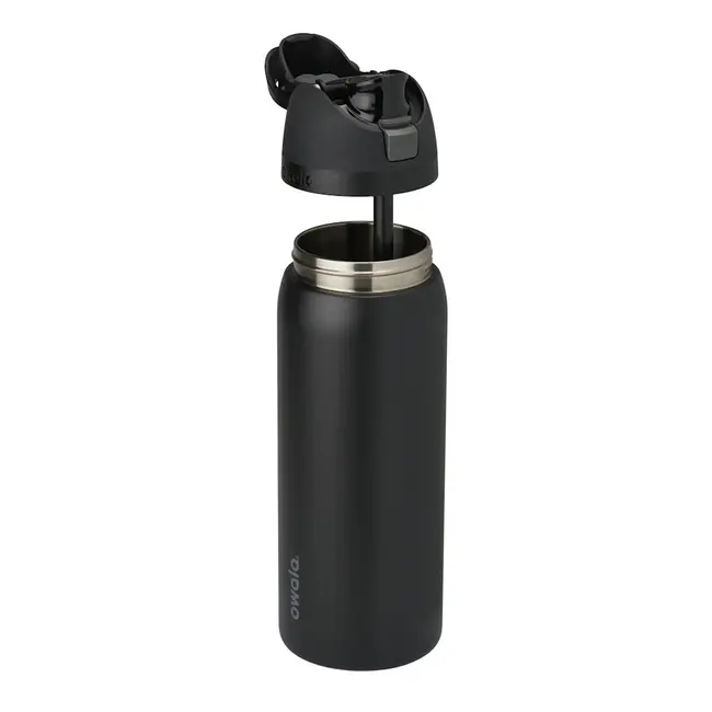 Owala Drinkfles FreeSip Very Very Dark 945ml – Grote Geïsoleerde RVS Drinkfles met Gepatenteerde FreeSip® Tuit