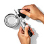 OXO Steel Blikopener RVS – Ergonomische Handmatige Blikopener met Ingebouwde Flesopener