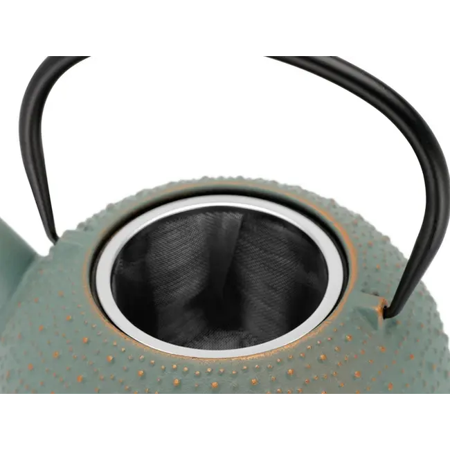Bredemeijer Anhui Gietijzeren Theepot 0,9L Blauw – Compacte Aziatische Theepot inclusief RVS Theefilter