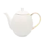 Bredemeijer Canterbury Porseleinen Theeset 1,2L Wit – Complete 3-Delige Luxe Cadeauset met Theepot, 2 Mokken en RVS Filter