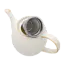 Bredemeijer Canterbury Porseleinen Theeset 1,2L Wit – Complete 3-Delige Luxe Cadeauset met Theepot, 2 Mokken en RVS Filter