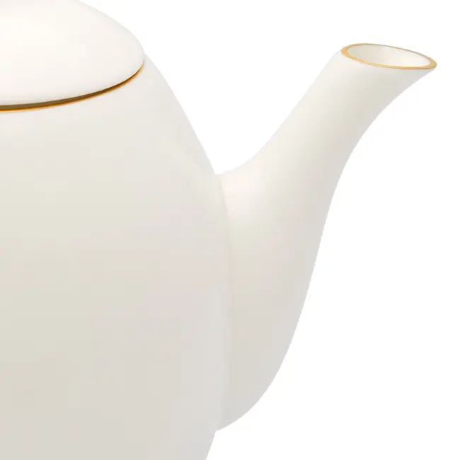 Bredemeijer Canterbury Porseleinen Theeset 1,2L Wit – Complete 3-Delige Luxe Cadeauset met Theepot, 2 Mokken en RVS Filter
