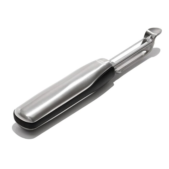 OXO SteeL Swivel Peeler RVS Dunschiller – Luxe Ergonomische Aardappelschiller & Groenteschiller van Roestvrij Staal