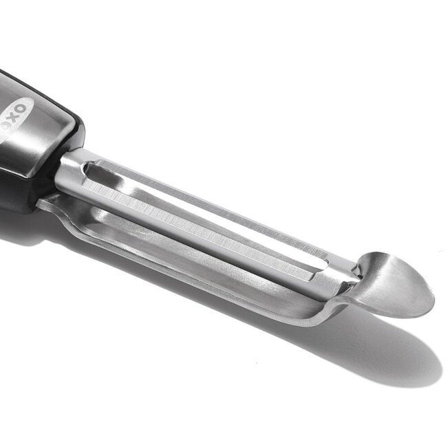 OXO SteeL Swivel Peeler RVS Dunschiller – Luxe Ergonomische Aardappelschiller & Groenteschiller van Roestvrij Staal