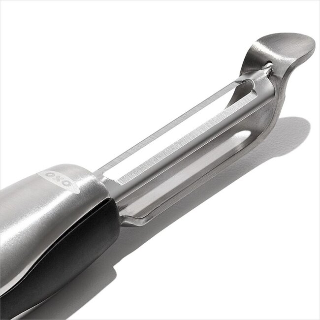 OXO SteeL Swivel Peeler RVS Dunschiller – Luxe Ergonomische Aardappelschiller & Groenteschiller van Roestvrij Staal