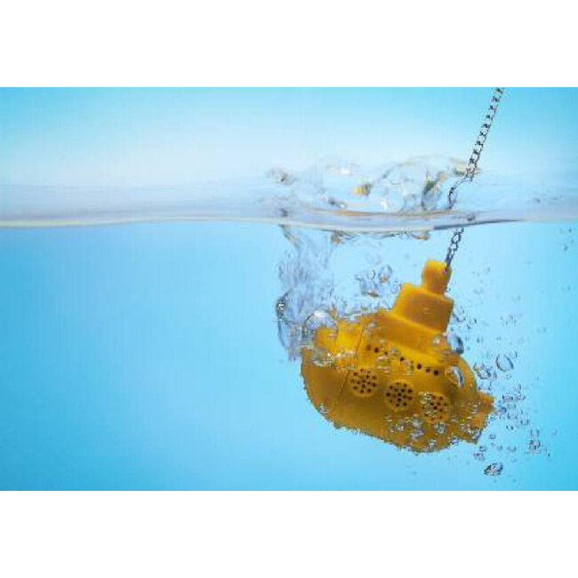 Ototo Yellow Submarine Theefilter & Theeglas Set – Siliconen Thee-ei Onderzeeër met Hittebestendig Glas