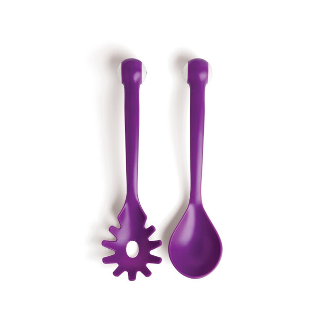 Ototo Pasta Monsters Opscheplepel Paars – Hittebestendige Kunststof Pastalepels met Grappige Oogjes