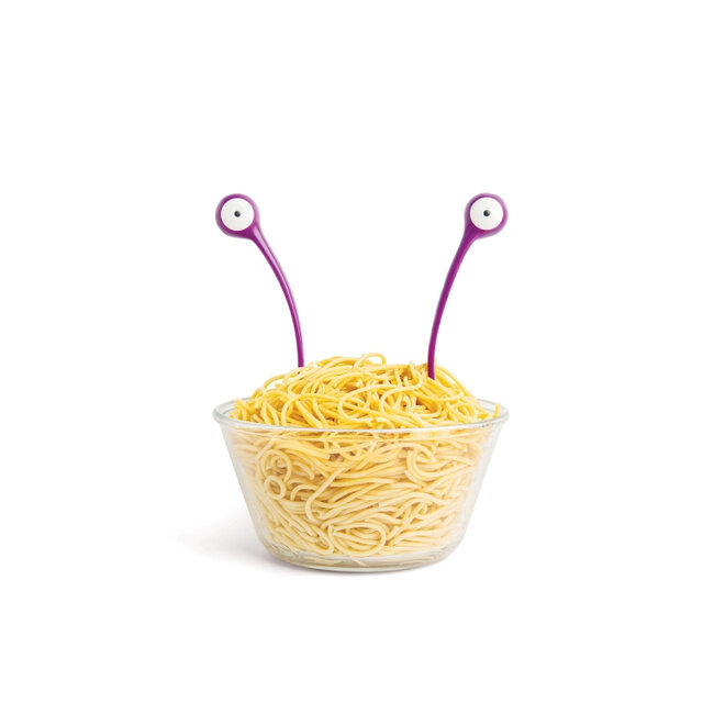 Ototo Pasta Monsters Opscheplepel Paars – Hittebestendige Kunststof Pastalepels met Grappige Oogjes