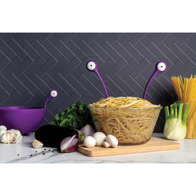 Ototo Pasta Monsters Opscheplepel Paars – Hittebestendige Kunststof Pastalepels met Grappige Oogjes