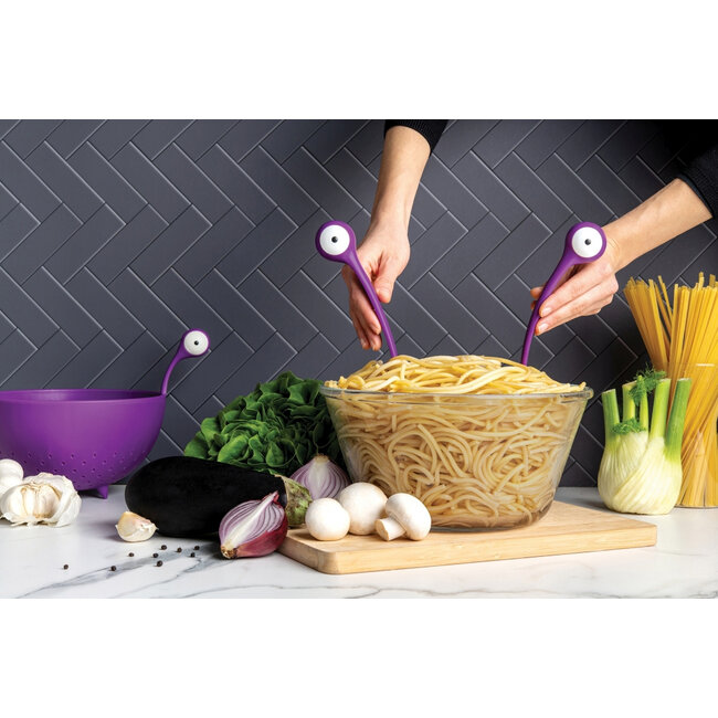 Ototo Pasta Monsters Opscheplepel Paars – Hittebestendige Kunststof Pastalepels met Grappige Oogjes