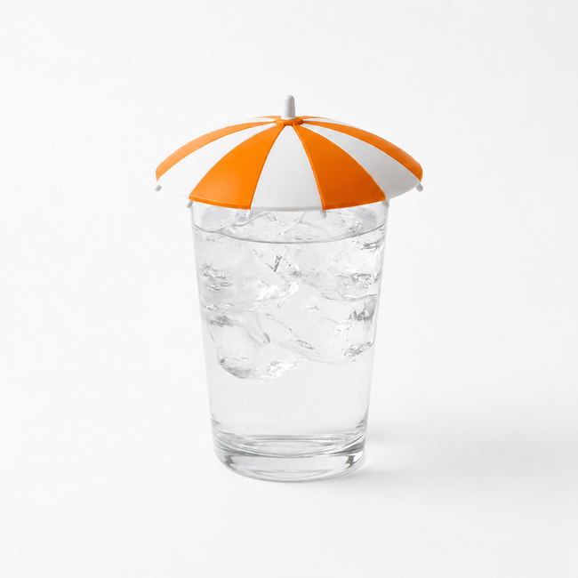 Anti-Wespen Glasparasol Oranje – Kunststof Drinkglas Afdekker (Per Stuk)