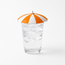 Glasparasol Oranje – Drinkglas Afdekker (1 stuk)