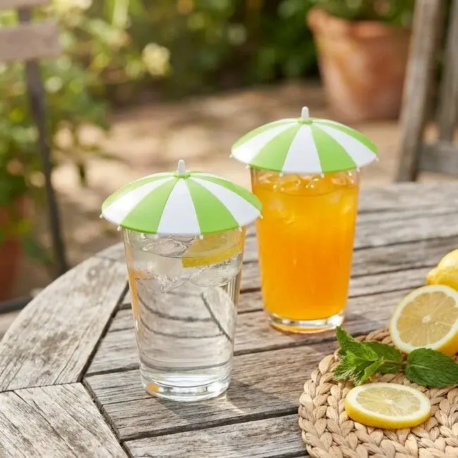 Anti-Wespen Glasparasol Rood – Kunststof Drinkglas Afdekker (Per Stuk)