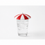 Anti-Wespen Glasparasol Rood – Kunststof Drinkglas Afdekker (Per Stuk)