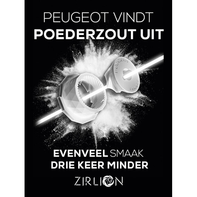 Peugeot Zoutmolen Festival Graphite 22 cm – Vervaardigd uit Hout – Corrosievrij Zirlion® Keramisch Maalwerk - Zilveren Dop