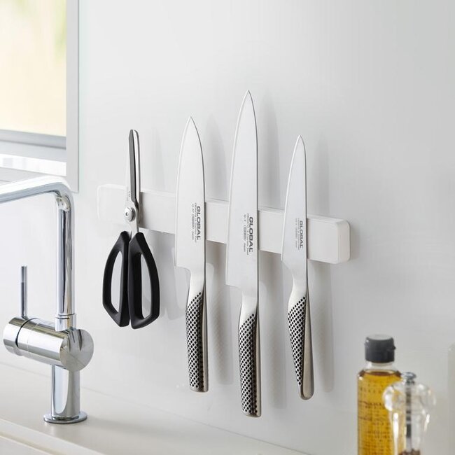 Yamazaki Tower Magnetische Messenhouder Wit – Wandmontage – Inclusief Magneet, Tape & Schroeven – Japanse Kwaliteit
