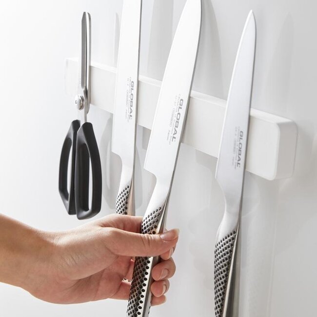 Yamazaki Tower Magnetische Messenhouder Wit – Wandmontage – Inclusief Magneet, Tape & Schroeven – Japanse Kwaliteit
