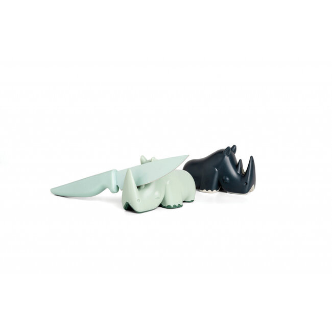 Ototo Messenslijper Blade Zwart – Speelse Neushoorn Messenslijper – Antislip & Veilig