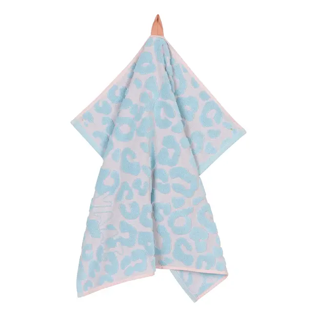 Vaat Amsterdam Cadeauset Thee- & Keukendoek - I love Leopard 2 - Pastel Blue / Yellow