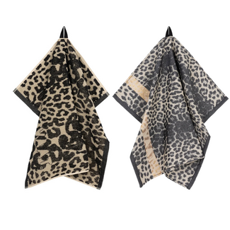 Vaat Amsterdam Cadeauset Thee- & Keukendoek - Black / Sand / Gold - Leopard 1
