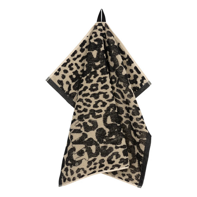 Vaat Amsterdam Cadeauset Thee- & Keukendoek - I Love Leopard 1 - Black / Sand / Gold (2-delig)