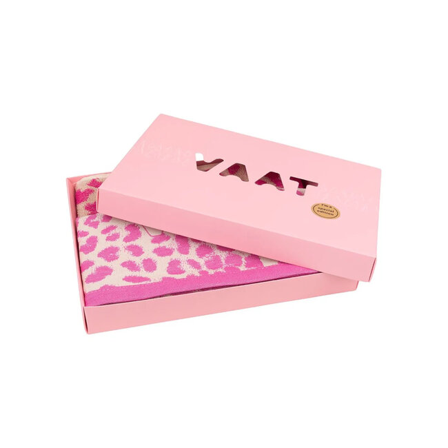 Vaat Amsterdam Cadeauset Thee- & Keukendoek - I love Leopard 1 - Pink / Sand