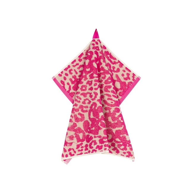 Vaat Amsterdam Cadeauset Thee- & Keukendoek - I love Leopard 1 - Pink / Sand