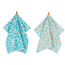 Vaat Amsterdam Cadeauset Thee- & Keukendoek - I love Leopard 2 - Turquoise / Orange